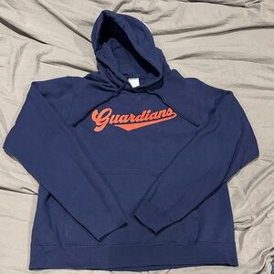 Port and Company Navy Hoodie with Red Print